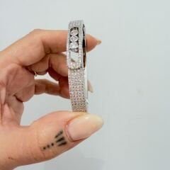 Messi Gümüş Rengi Kelepçe Bileklik