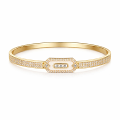 Messi Gold Kare Taşlı bileklik