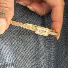 Messi Gold Kare Taşlı bileklik