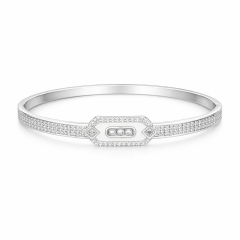 Messi Kare Gümüş Rengi Bileklik