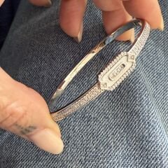 Messi Kare Gümüş Rengi Bileklik