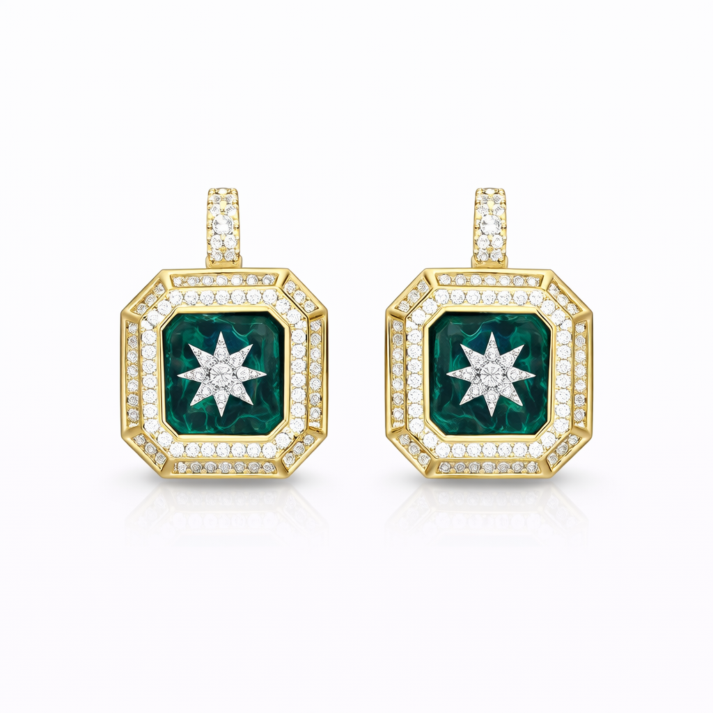 Liana Yeşil Taşlı Küpe