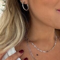 Gümüş Rengi Topçuk Halka Küpe