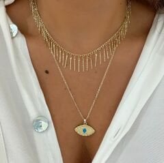 Gold Saçaklı Kolye