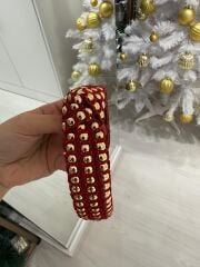 Kırmızı Gold Pullu Yılbaşı Taçı