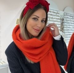 Kırmızı Kadife Kurdela Taç