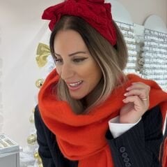 Kırmızı Kadife Kurdela Taç