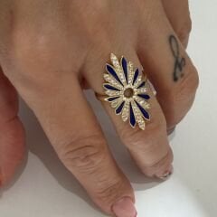 Lacivert Taşlı Yüzük