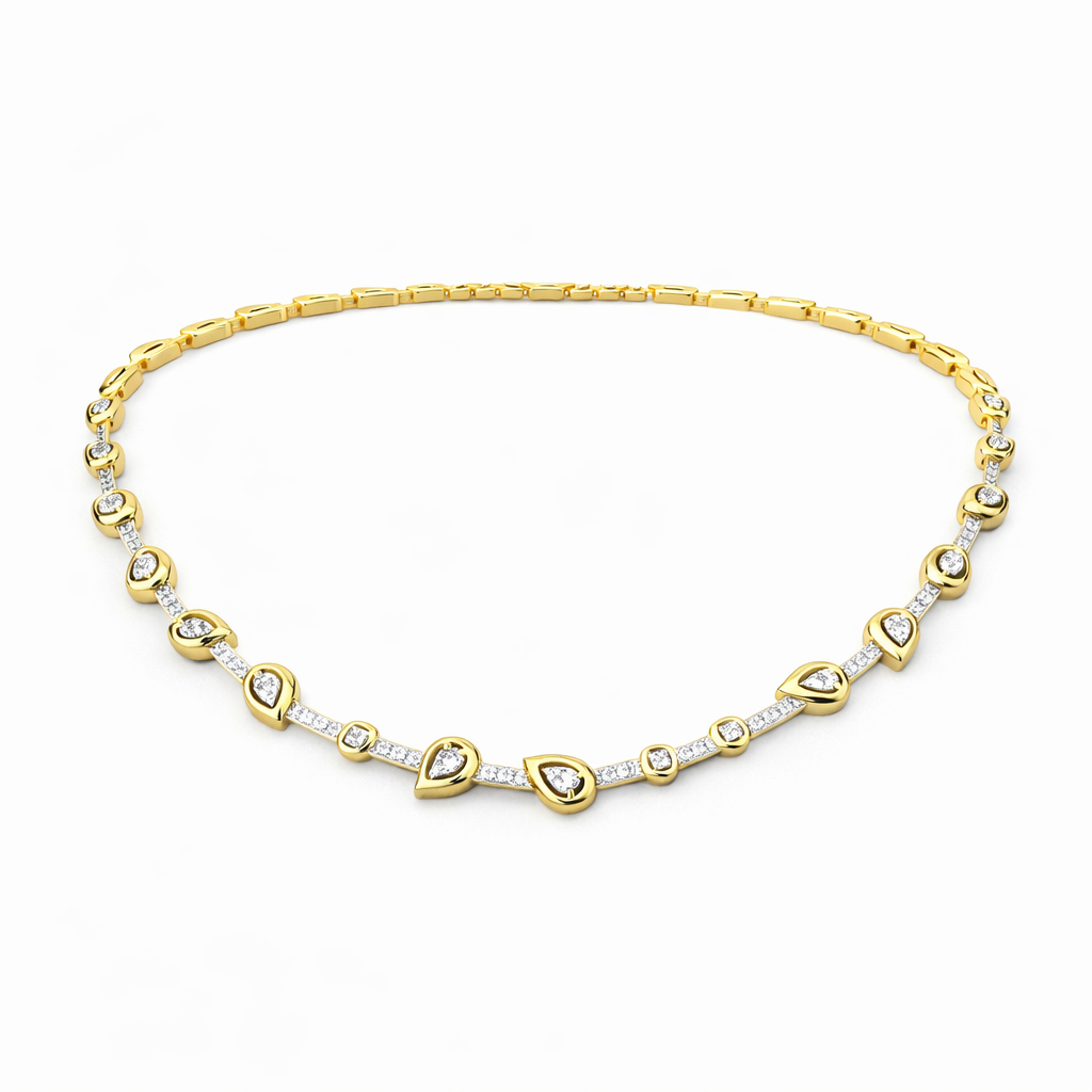 Çoklu Damla Taş Kolye