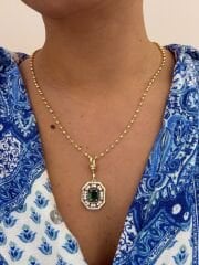 Serenay Yeşil Taşlı Kolye