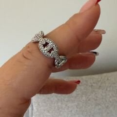 Herme Gümüş Rengi Yüzük