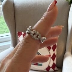 Herme Gümüş Rengi Yüzük