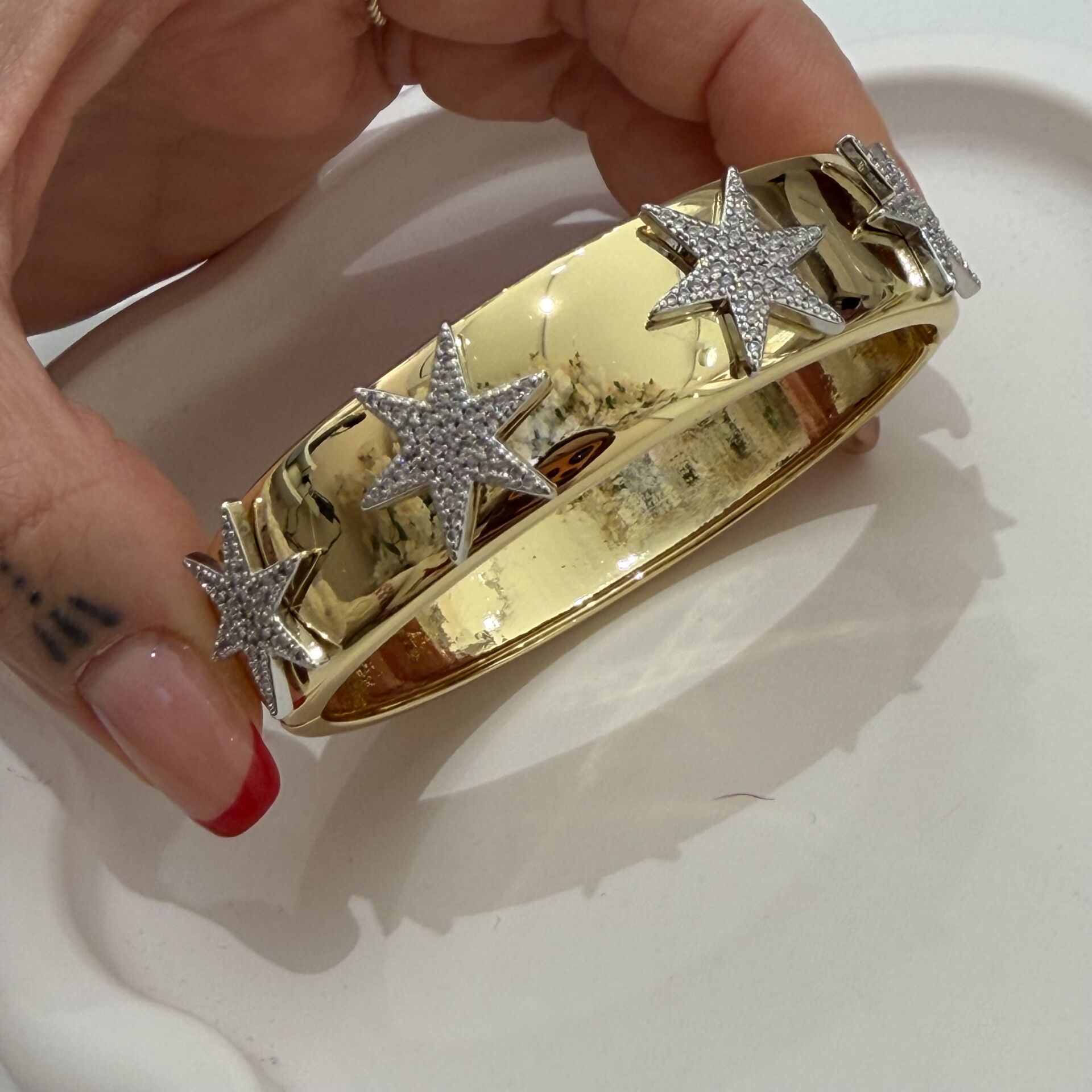 3 yıldızlı Gold Bileklik