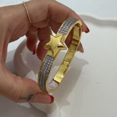 Tek Yıldızlı Taşlı Bileklik