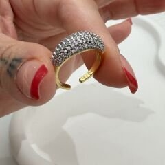 Taşlı serçe parmak yüzüğü