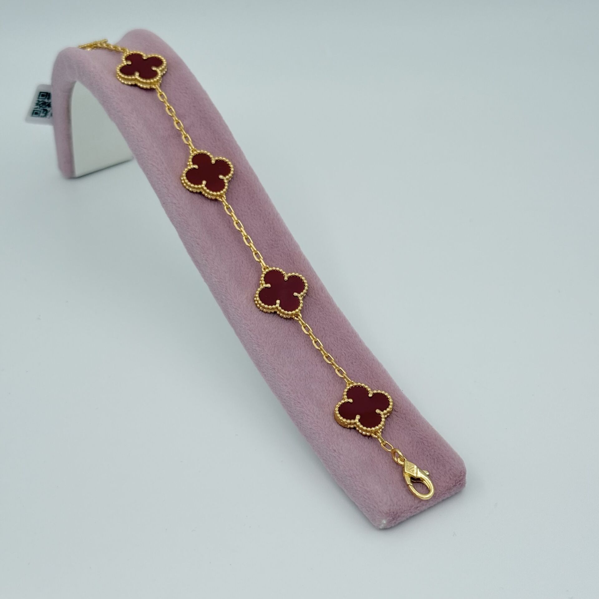 Yonca 5 li Bileklik Gold&Bordo