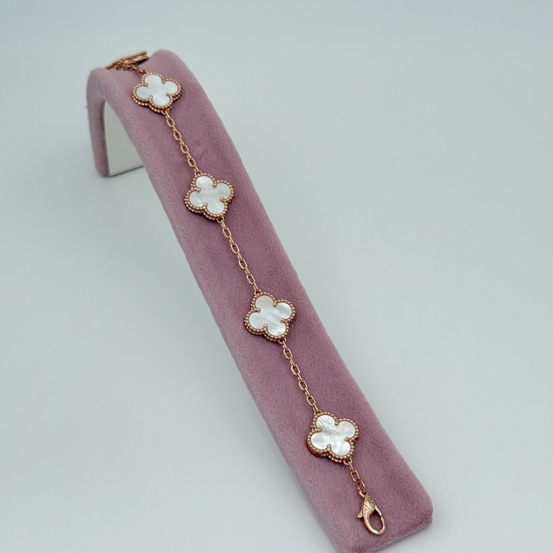 Yonca 5li Bileklik Rose&Beyaz