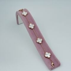 Yonca 5li Bileklik Rose&Beyaz