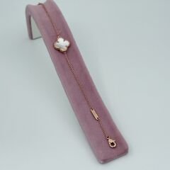 Yonca Bileklik Tekli Rose&Beyaz