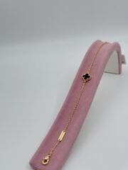 Yonca tekli küçük boy bileklik Gold&Siyah