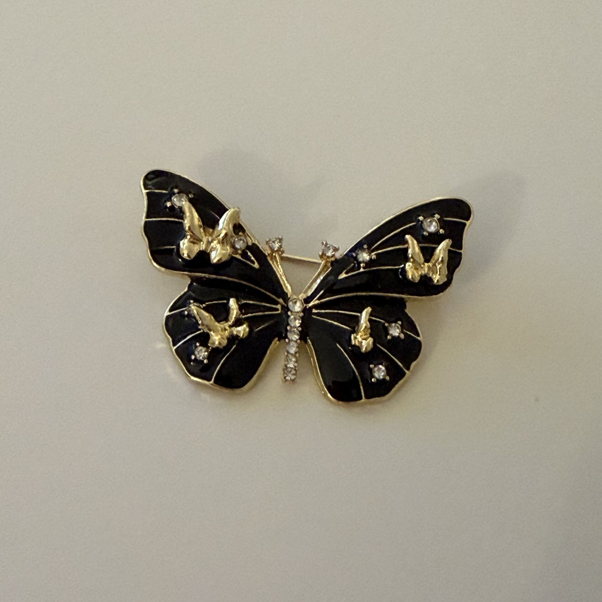 Siyah Kelebek Broş