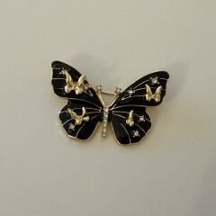 Siyah Kelebek Broş