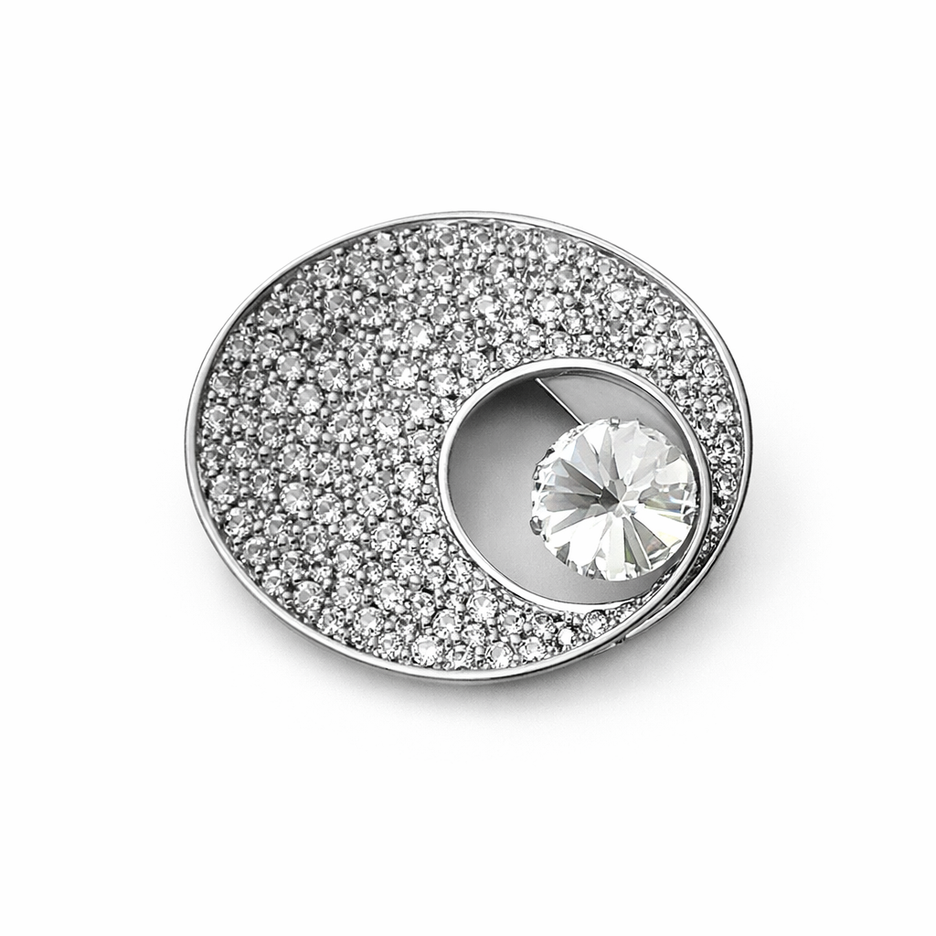 Ortası Taşlı Broş