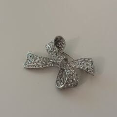 Taşlı Kurdela Broş