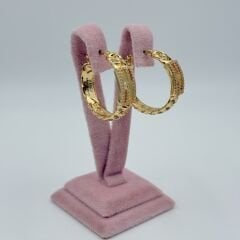 Fe Taşlı Halka Küpe