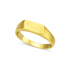 Alina Serisi Gold Düz Mat Yüzük