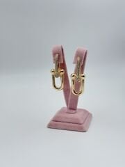 Tiff Gold Taşlı Orta Boy Küpe