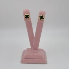 Yonca Küpe Gold Yeşil