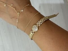 Daisy Gold Taşlı Bileklik