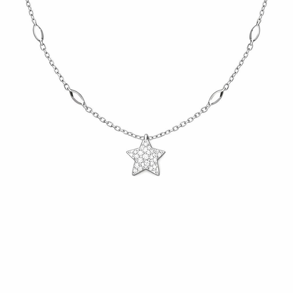 Stella Gümüş Renk Kolye