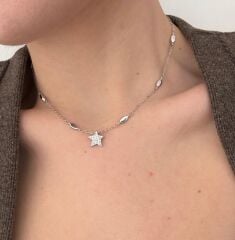 Stella Gümüş Renk Kolye