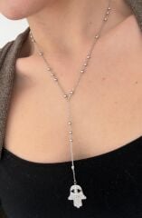 Şahika Gümüş Renk Y Kolye