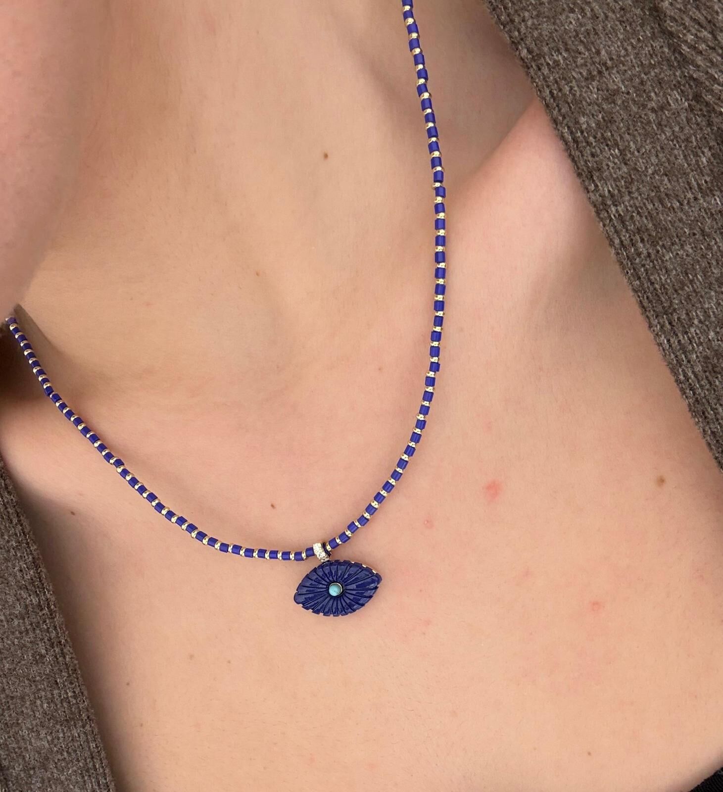 Laila Boncuk Detaylı Kolye