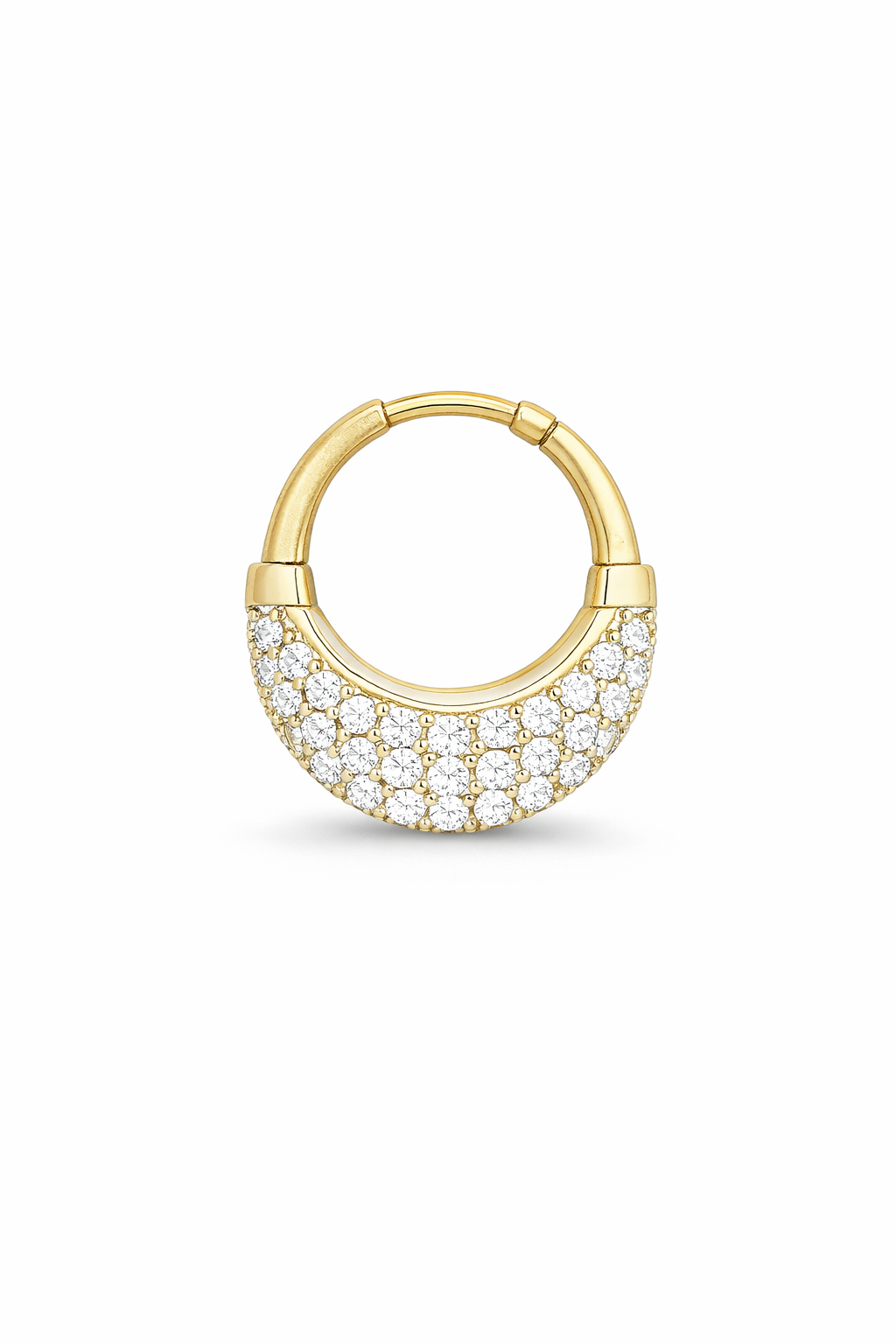 Clementine Taşlı Gold Renk Küpe