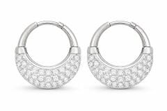 Clementine Taşlı Gümüş Renk Küpe