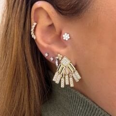 Theodora Gold Renk Küpe