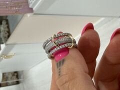 Minella 3’lü Beyaz Taşlı Yüzük