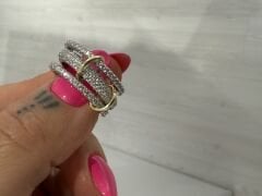 Minella 3’lü Beyaz Taşlı Yüzük