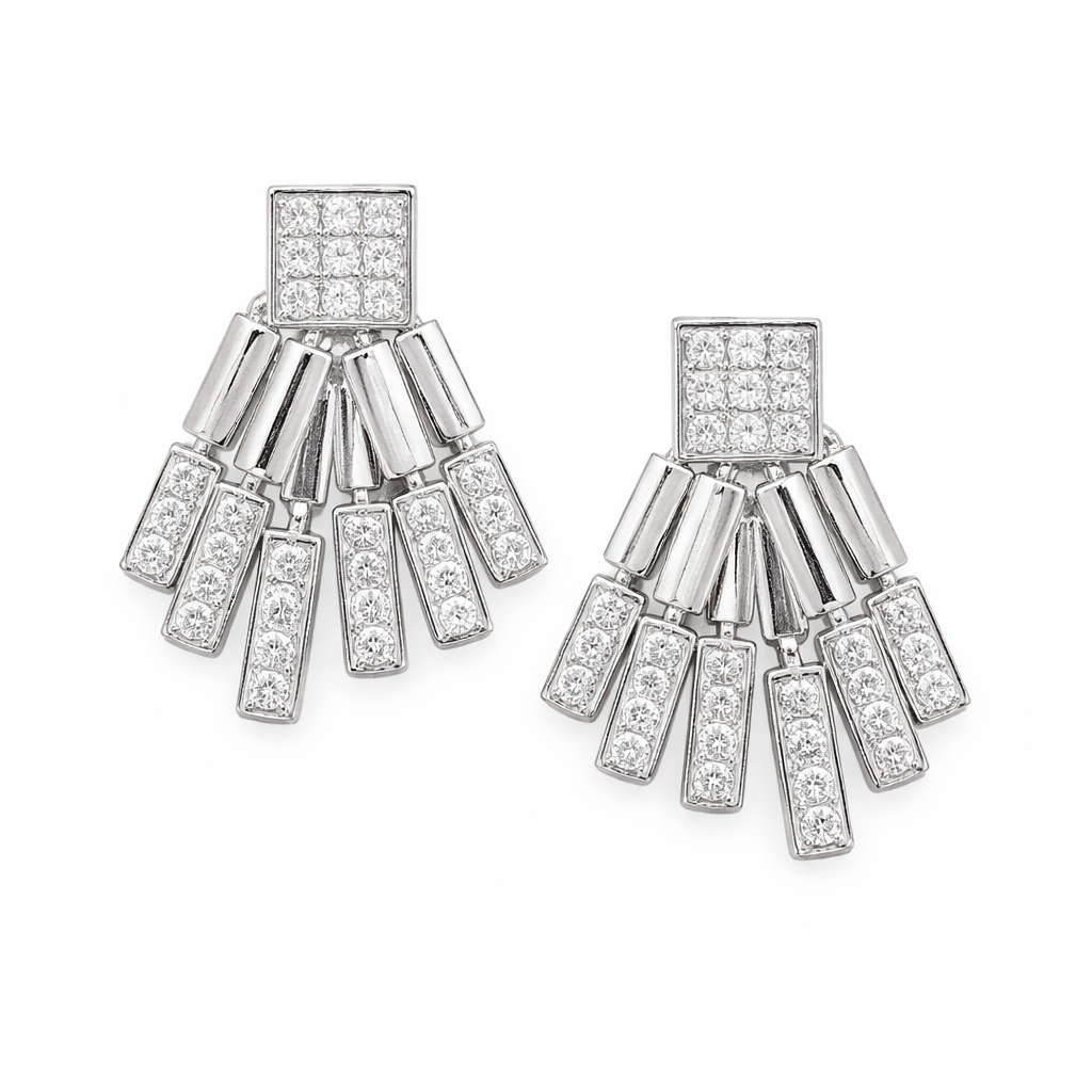 Theodora Gümüş Renk Küpe