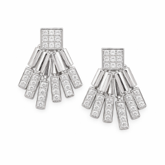 Theodora Gümüş Renk Küpe