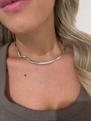 Camelie Gold Taşlı Choker