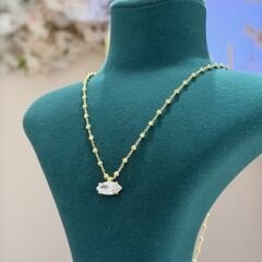 Markiz Kesim Full Topçuk Detaylı Gold Zincir Kolye