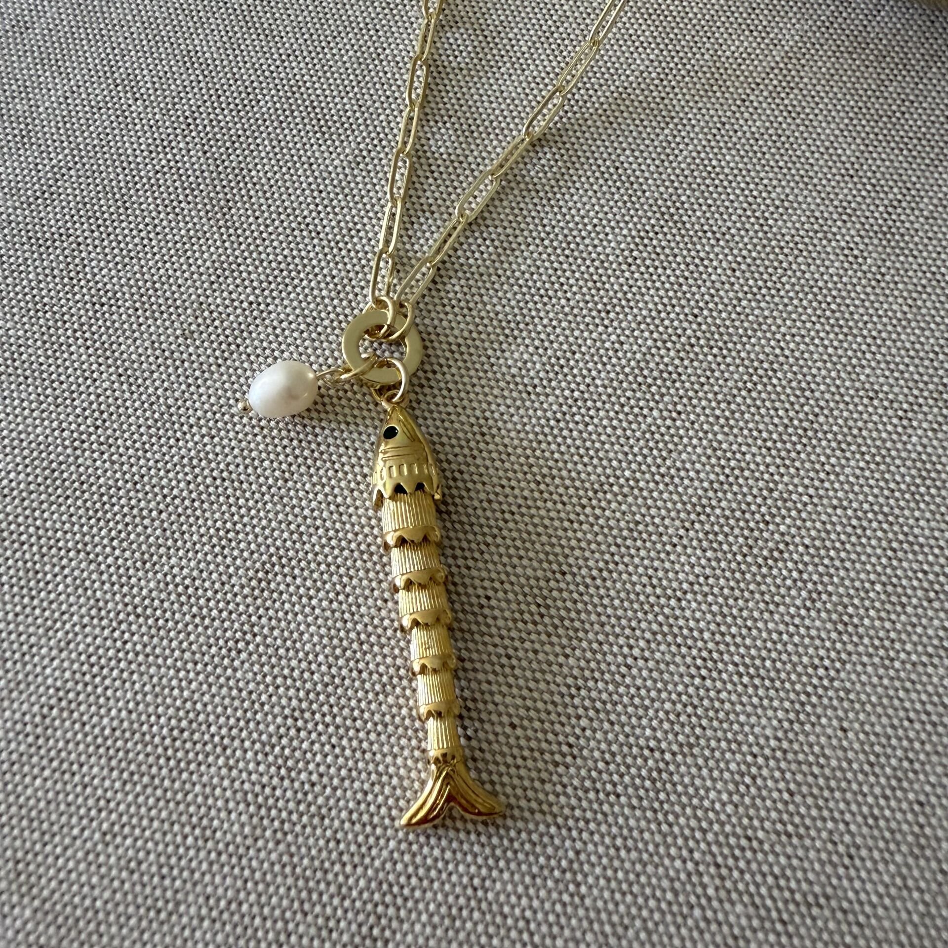 Nella Balık Kolye Gold