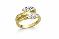 Markiz Gold Çift Sıra Yüzük