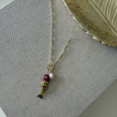 Nella Balık Kolye Renkli Tombul