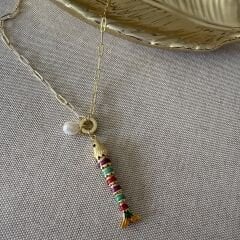 Nella Balık Kolye Çok Renkli